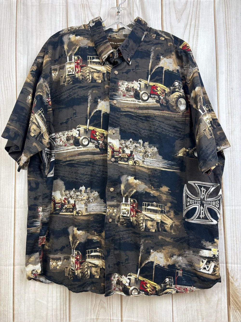 Vintage Bit & Bridle Custom Tractors Shirt Graphic Retro Farmcore Black Size 2XL